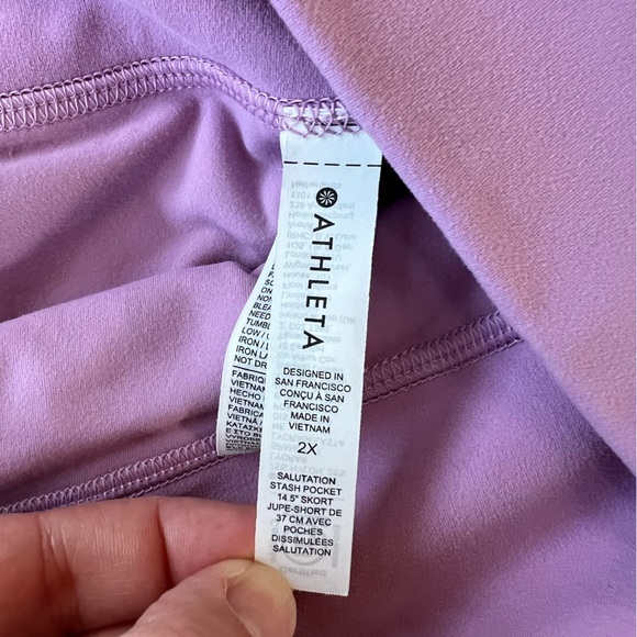 Athleta Salutation Stash High Rise 14.5” Skort in Geranium Purple, size 2X - Picture 5 of 10